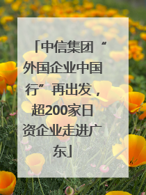 中信集团“外国企业中国行”再出发，超200家日资企业走进广东