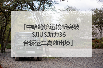 中哈跨境运输新突破 SJIUS助力36台轿运车高效出境
