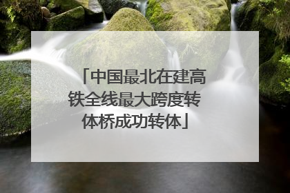 中国最北在建高铁全线最大跨度转体桥成功转体