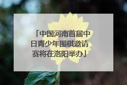 中国河南首届中日青少年围棋邀请赛将在洛阳举办
