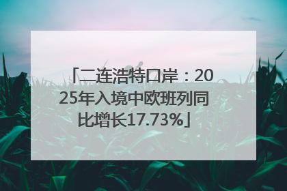 二连浩特口岸：2025年入境中欧班列同比增长17.73%