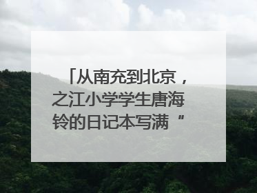从南充到北京，之江小学学生唐海铃的日记本写满“梦想”和“世界”｜您牵挂的四川