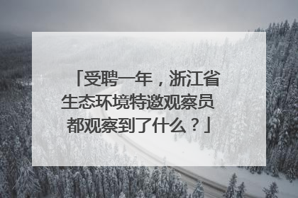 受聘一年，浙江省生态环境特邀观察员都观察到了什么？