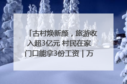 古村焕新颜，旅游收入超3亿元 村民在家门口能拿3份工资｜万千气象看四川
