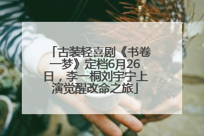 古装轻喜剧《书卷一梦》定档6月26日，李一桐刘宇宁上演觉醒改命之旅