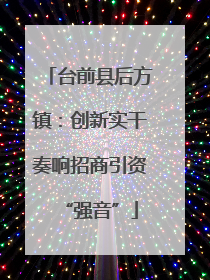 台前县后方镇：创新实干奏响招商引资“强音”