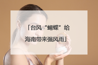 台风“蝴蝶”给海南带来强风雨
