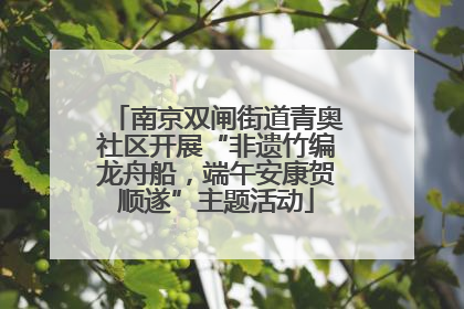 南京双闸街道青奥社区开展“非遗竹编龙舟船，端午安康贺顺遂”主题活动