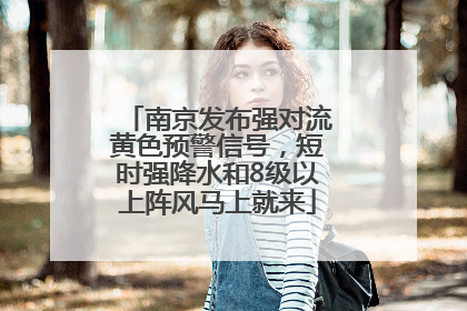 南京发布强对流黄色预警信号，短时强降水和8级以上阵风马上就来