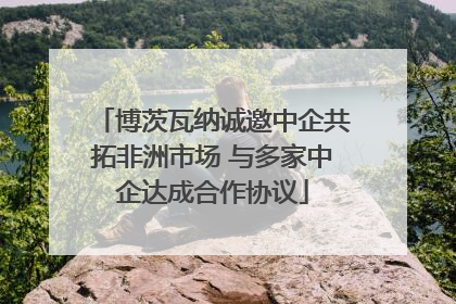 博茨瓦纳诚邀中企共拓非洲市场 与多家中企达成合作协议
