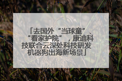 去国外“当球童”、“看家护院”，康迪科技联合云深处科技研发机器狗出海新场景