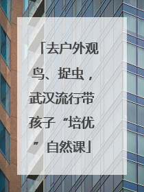 去户外观鸟、捉虫，武汉流行带孩子“培优”自然课