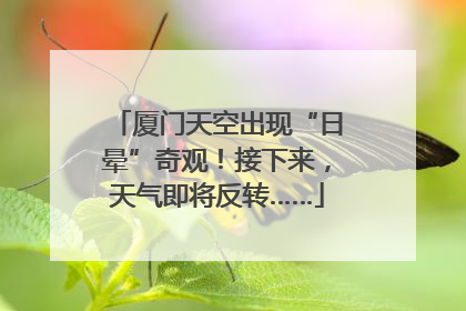 厦门天空出现“日晕”奇观！接下来，天气即将反转……