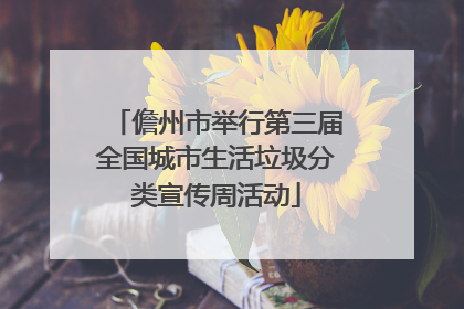 儋州市举行第三届全国城市生活垃圾分类宣传周活动