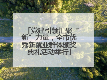 党建引领汇聚“新”力量，全市优秀新就业群体颁奖典礼活动举行