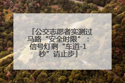 公交志愿者实测过马路“安全时限”：信号灯剩“车道-1秒”请止步