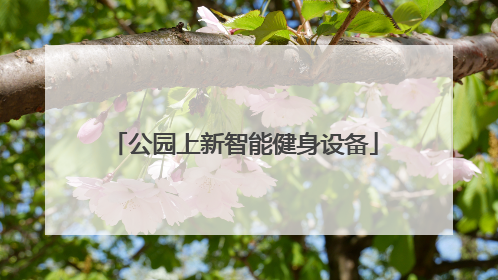 公园上新智能健身设备