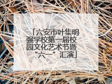 六安市叶集明强学校第一届校园文化艺术节暨“六一”汇演