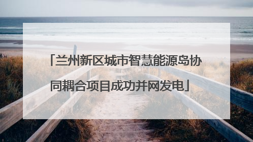 兰州新区城市智慧能源岛协同耦合项目成功并网发电