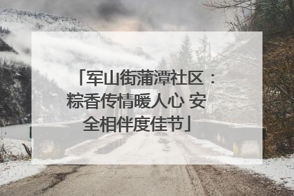 军山街蒲潭社区：粽香传情暖人心 安全相伴度佳节