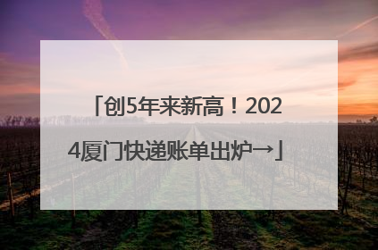 创5年来新高！2024厦门快递账单出炉→