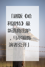剧版《哈利波特》最新选角出炉，马尔福饰演者公开