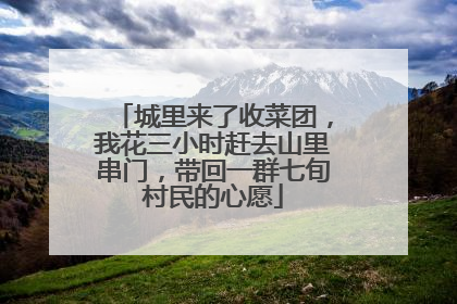 城里来了收菜团，我花三小时赶去山里串门，带回一群七旬村民的心愿