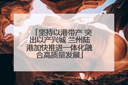 坚持以港带产 突出以产兴城 兰州陆港加快推进一体化融合高质量发展
