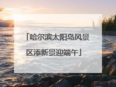 哈尔滨太阳岛风景区添新景迎端午
