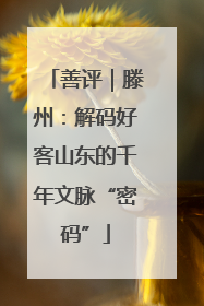 善评｜滕州：解码好客山东的千年文脉“密码”