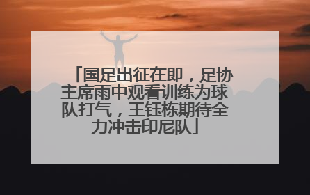 国足出征在即，足协主席雨中观看训练为球队打气，王钰栋期待全力冲击印尼队