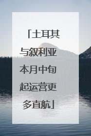土耳其与叙利亚本月中旬起运营更多直航
