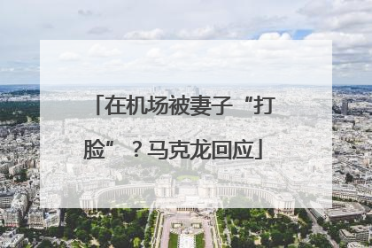 在机场被妻子“打脸”？马克龙回应