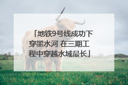 地铁9号线成功下穿墨水河 在三期工程中穿越水域最长