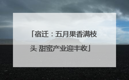 宿迁：五月果香满枝头 甜蜜产业迎丰收