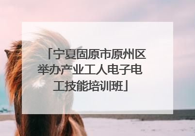 宁夏固原市原州区举办产业工人电子电工技能培训班