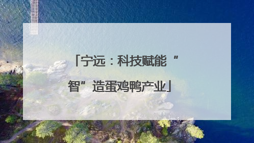 宁远：科技赋能“智”造蛋鸡鸭产业
