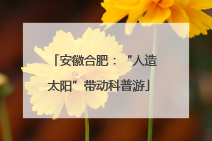 安徽合肥：“人造太阳”带动科普游