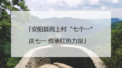 安阳县岗上村“七个一”庆七一 传承红色力量