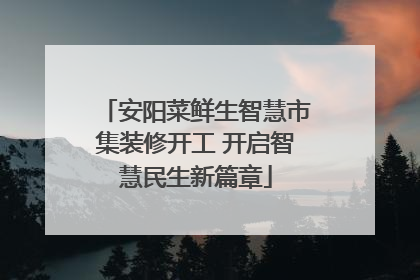安阳菜鲜生智慧市集装修开工 开启智慧民生新篇章