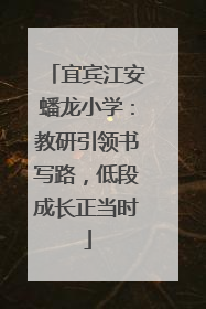 宜宾江安蟠龙小学：教研引领书写路，低段成长正当时