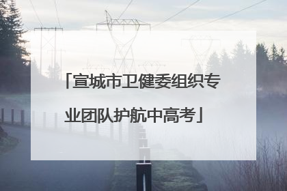 宣城市卫健委组织专业团队护航中高考