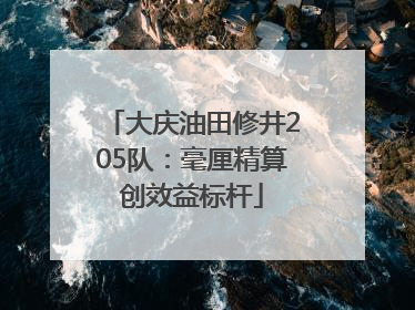 大庆油田修井205队：毫厘精算创效益标杆