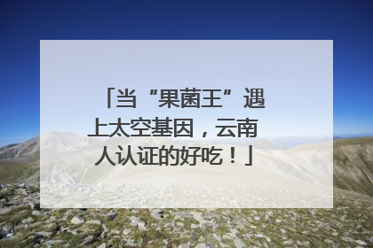 当“果菌王”遇上太空基因，云南人认证的好吃！