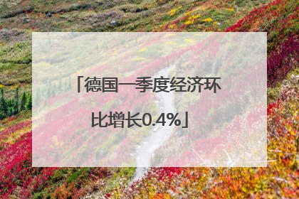 德国一季度经济环比增长0.4%