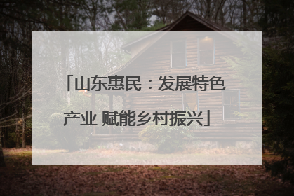 山东惠民：发展特色产业 赋能乡村振兴