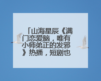 山海星辰《满门恋爱脑，唯有小师弟正的发邪》热播，短剧也有仙侠群像