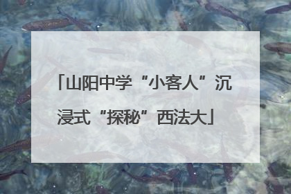 山阳中学“小客人”沉浸式“探秘”西法大