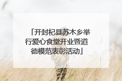 开封杞县苏木乡举行爱心食堂开业暨道德模范表彰活动