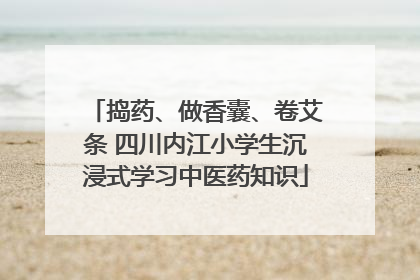 捣药、做香囊、卷艾条 四川内江小学生沉浸式学习中医药知识